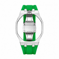 Green Steel Silicone Bracelet