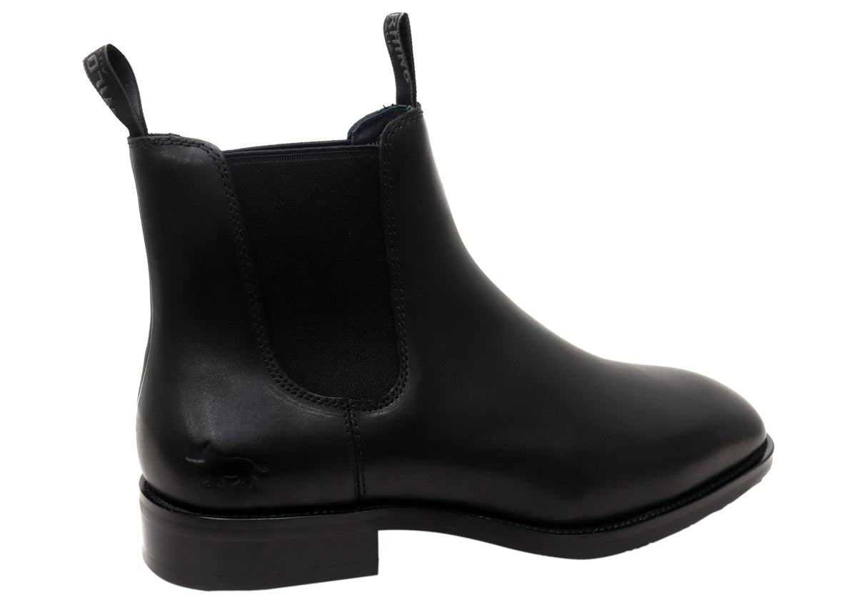 Rancher Mens Comfortable Leather EEE Wide Fit Chelsea Boots