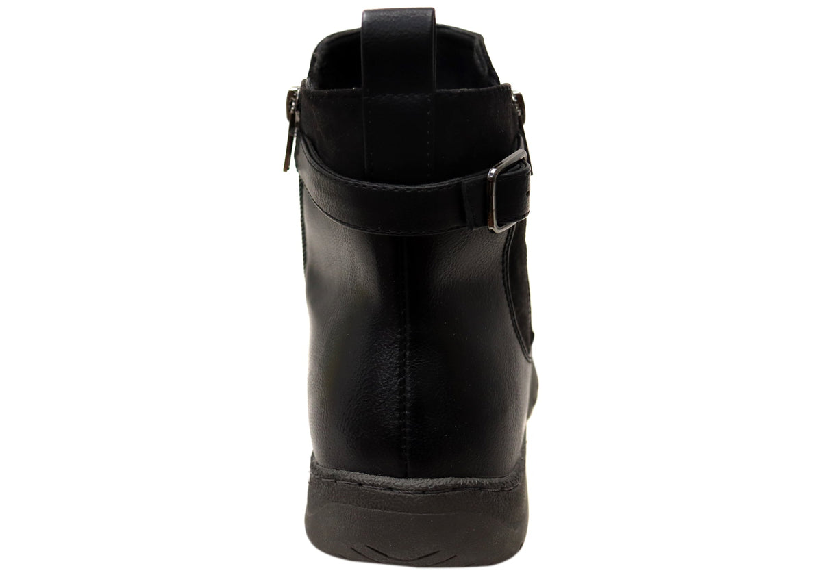 Grey Womens Comfortable Ankle Boots