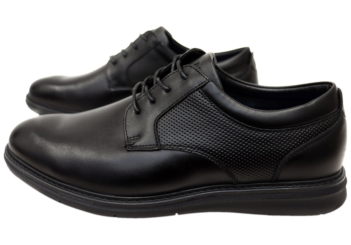 Mens EE Extra Wide Chase Work Plain Shoes