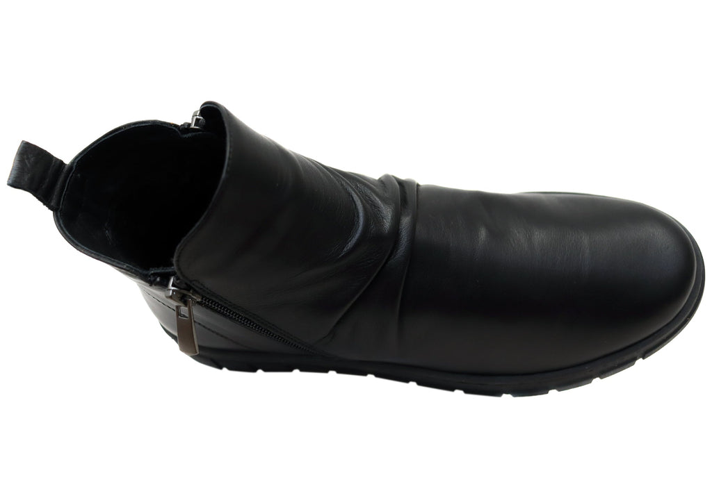 Compass Womens Comfortable Leather European Ankle Boots