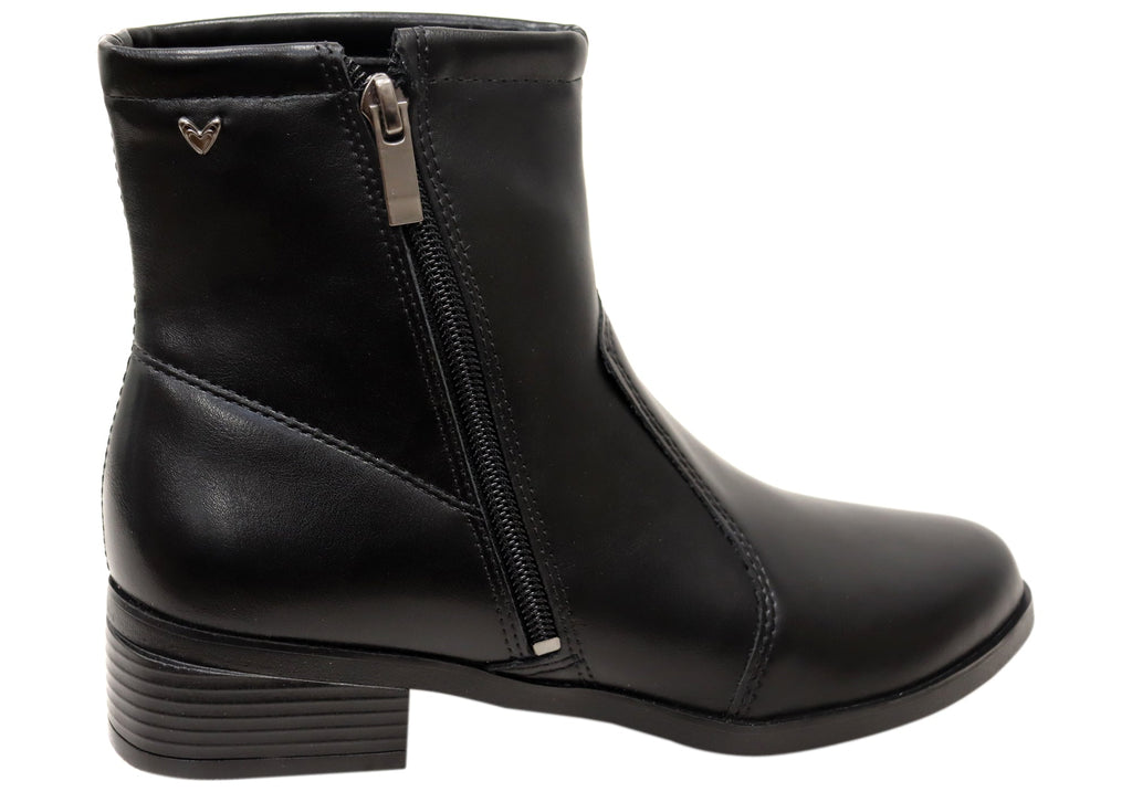 Polly Womens Comfortable Brazilian Low Heel Ankle Boots