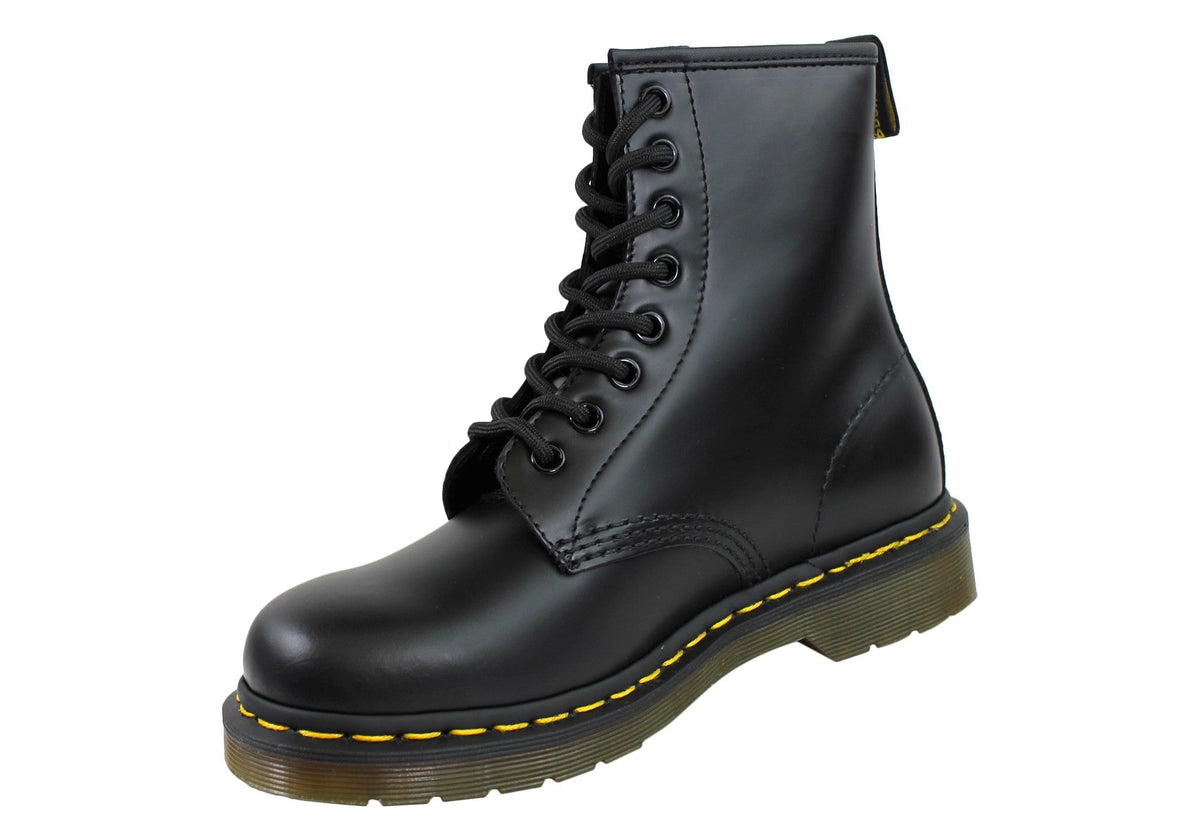 1460 Black Smooth Unisex Leather Lace Up Fashion Boots