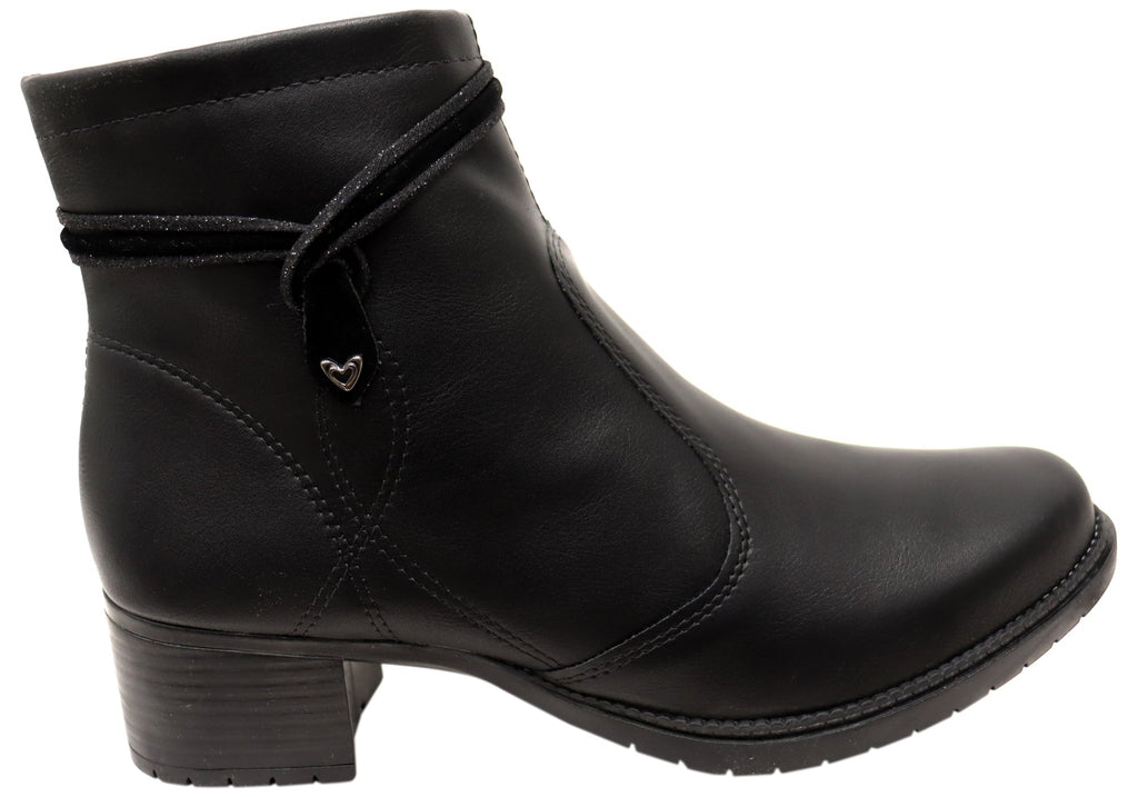 Shelby Womens Comfortable Brazilian Low Heel Ankle Boots