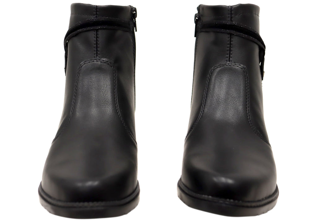 Shelby Womens Comfortable Brazilian Low Heel Ankle Boots