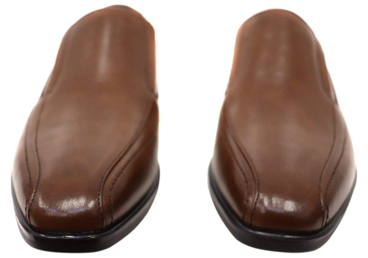Mens Russell Leather Comfortable Slip On Dress Shoes