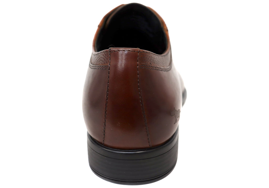 Power Mens Comfortable Leather Lace Up Dress Shoes