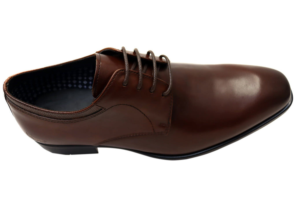 Power Mens Comfortable Leather Lace Up Dress Shoes