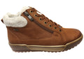 Alteri Womens Wide Fit Comfortable Leather Ankle Boots