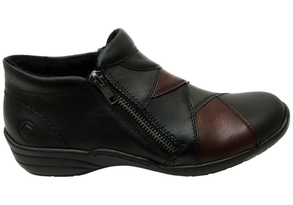 R7674 Womens Comfortable Leather Ankle Boots
