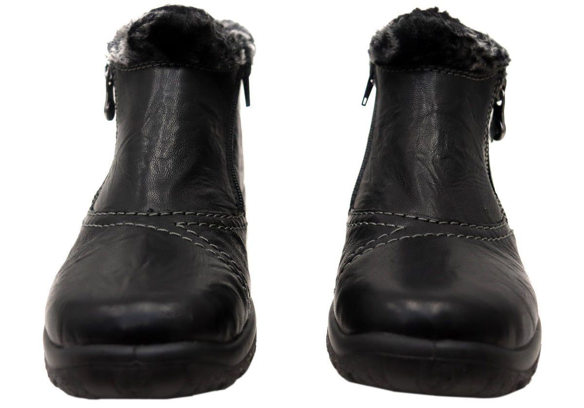 L7172-00 Womens Comfortable Leather Ankle Boots