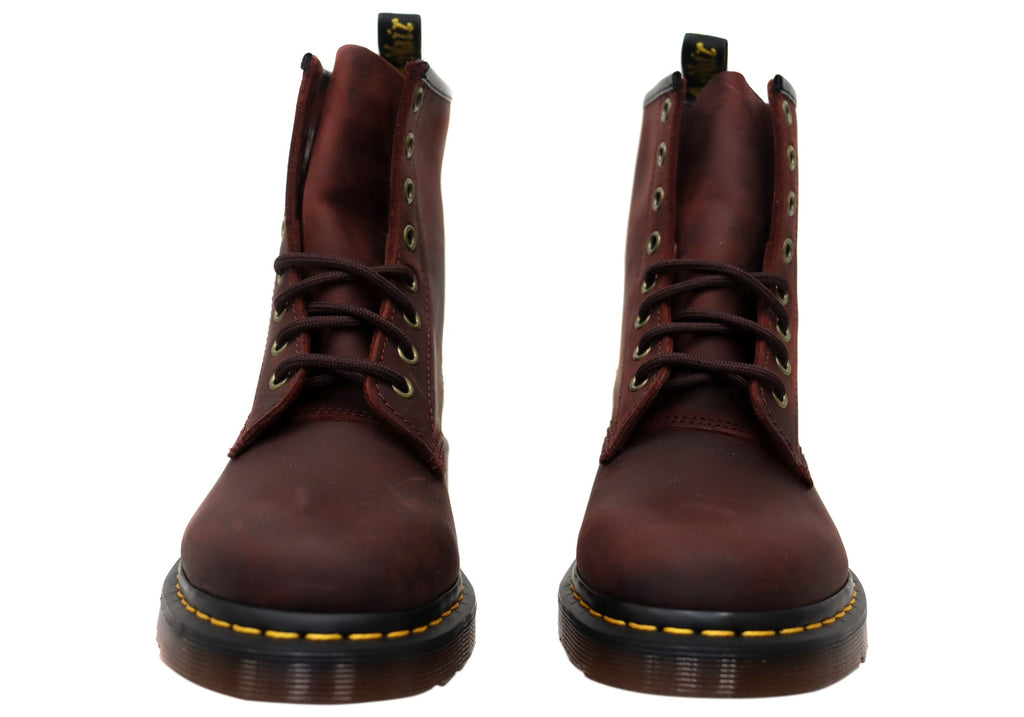 1460 Cherry Red Crazy Horse Unisex Leather Boots