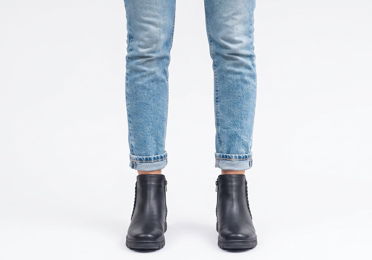 Vale Womens Comfortable Leather European Ankle Boots