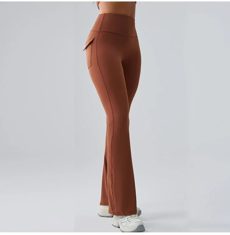 Yoga Pants Sport Leggings Women Flared Yoga Pants High Waist Wide Leg Pants Push Up Woman Tight Fitness Workout Gym Bell-bottoms