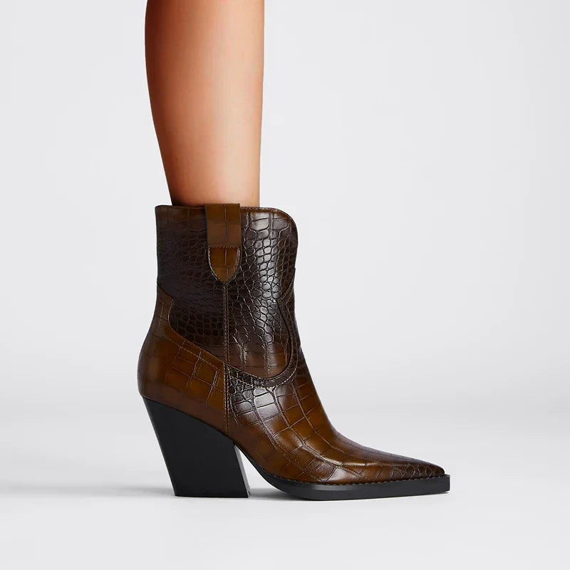 Clara Croc Western Boots