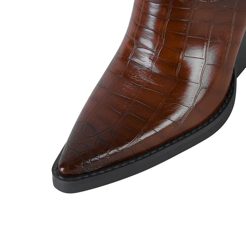 Clara Croc Western Boots