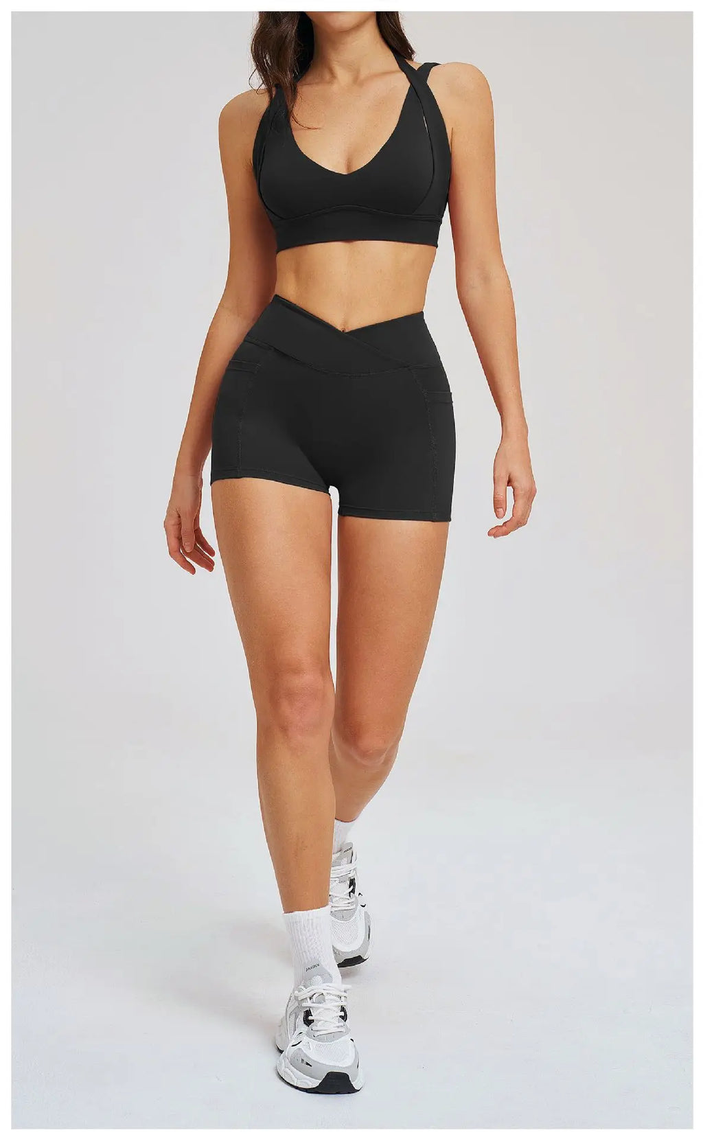Sports Set 2 Pieces Shorts Gym Exercise Clothes Women's Yoga Suit Fitness Outfits Short Underwear Training Workout Tracksuit