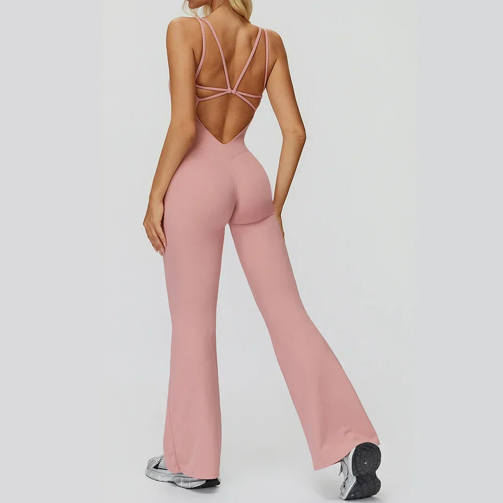 Gym Set Women Tracksuit Yoga Suit Sportswear Women Suit Sports Jumpsuit Fitness Rompers Stretch Female Push Up Workout Bodysuits