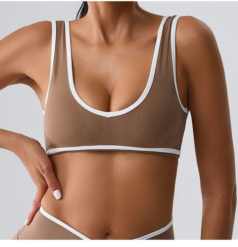 Patchwork Tank Top Women Underwear Gym Women Sports Bra Push Up Crop Tops Fitness Bras Breathable Running Athletic Sportswear
