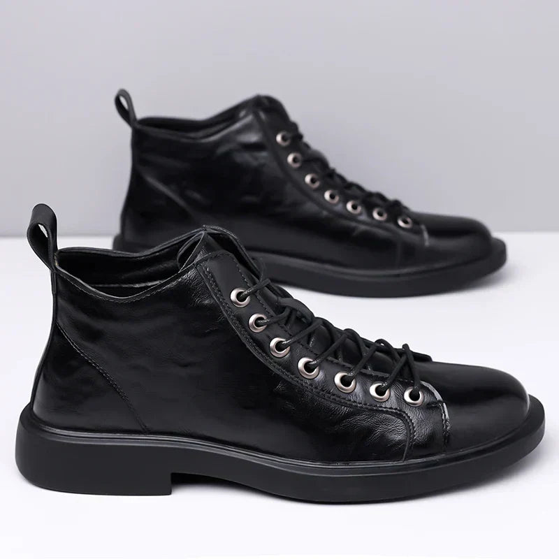 Lorenzo Full Grain Leather Lace Boots