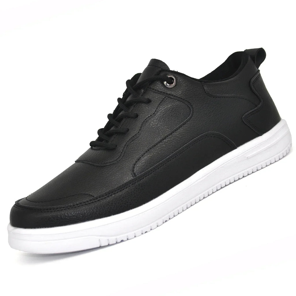 Matteo Leather Canvas Sneakers – Lightweight Breathable Fit for Men