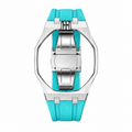 Turquoise Steel Silicone Bracelet
