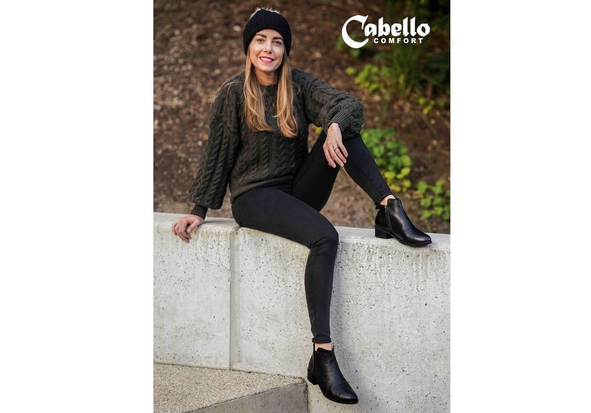 EG213 Womens Leather European Low Heel Ankle Boots