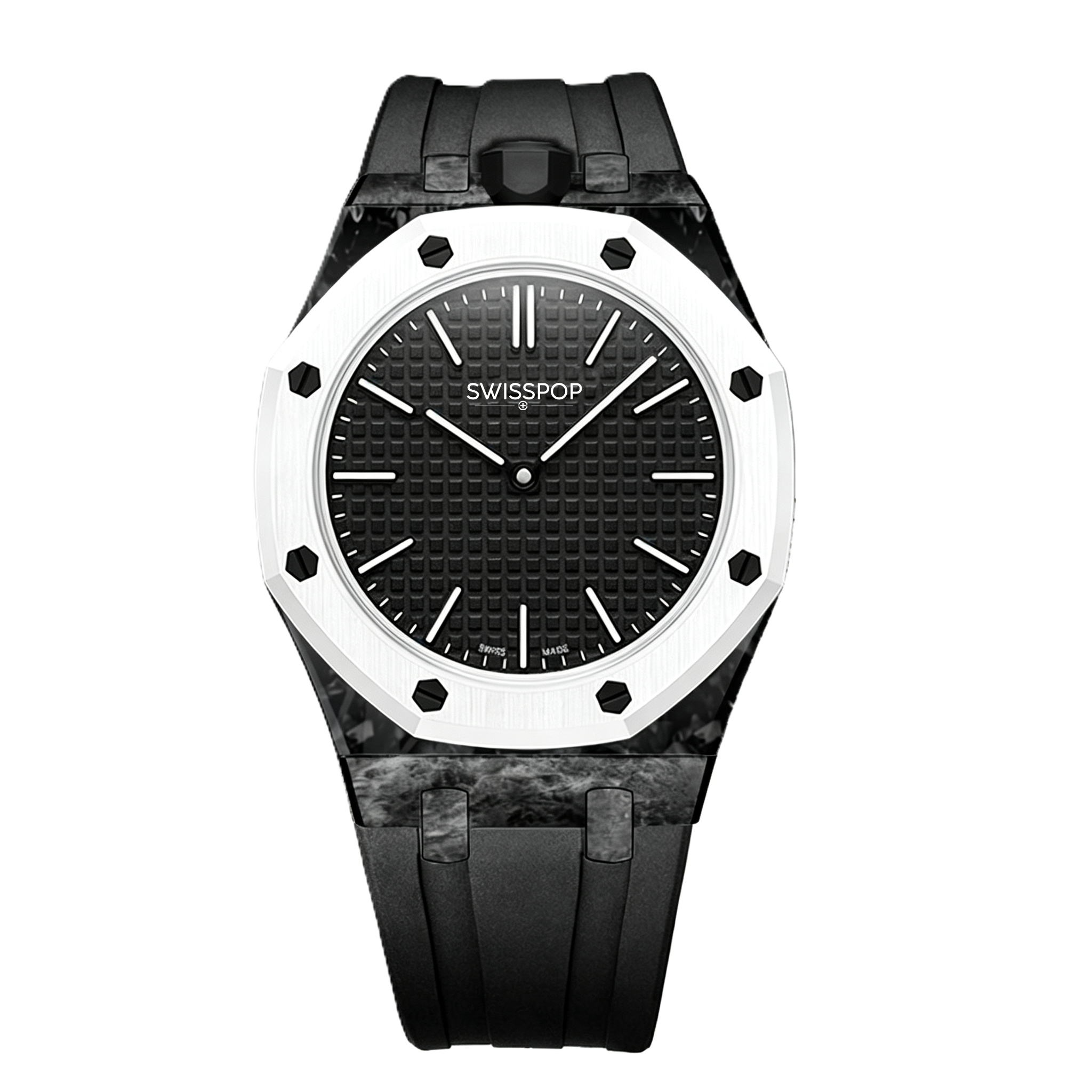 Black Carbon Silicone Bracelet