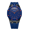 Blue Carbon Silicone Bracelet
