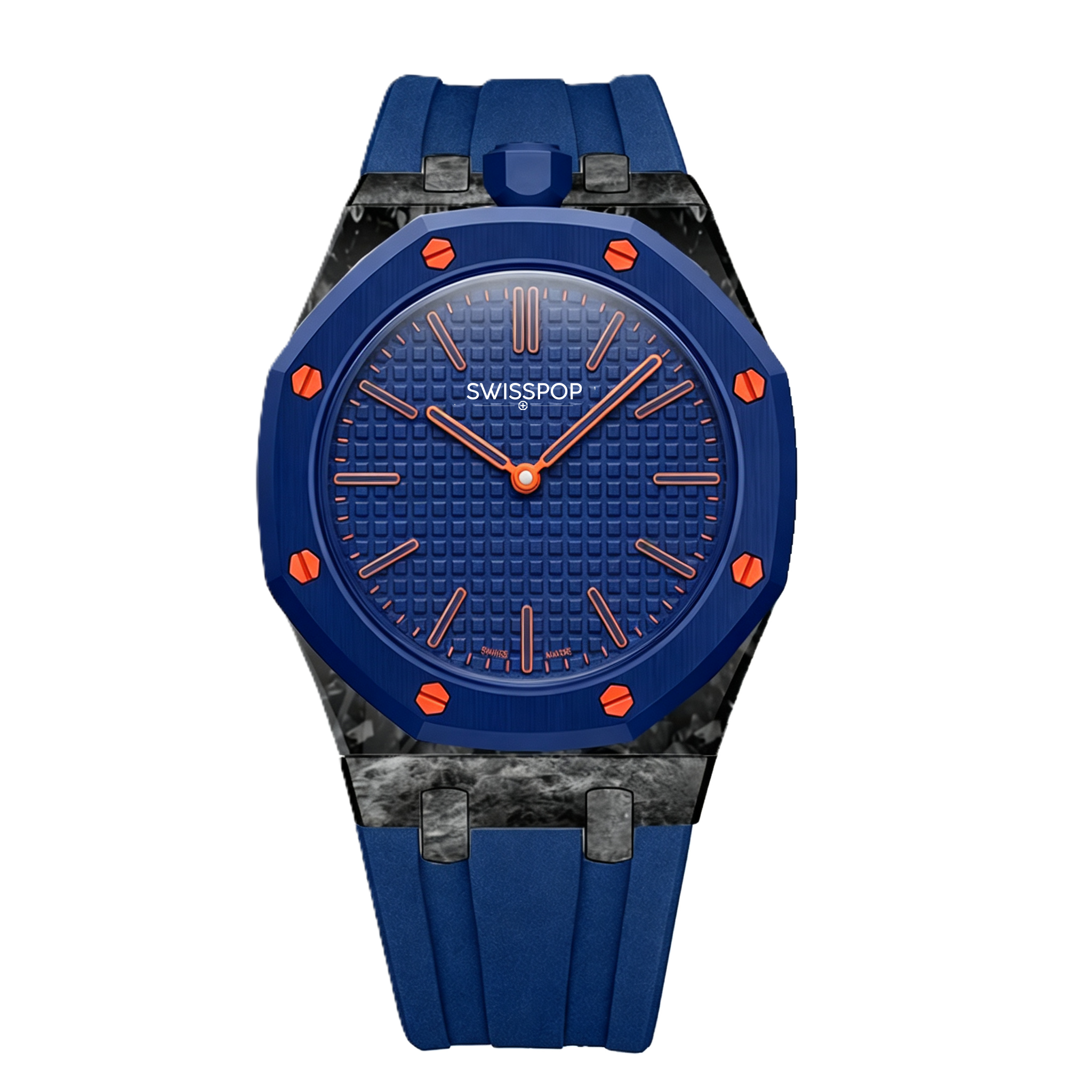 Blue Carbon Silicone Bracelet