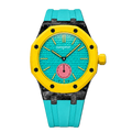 Turquoise Carbon Silicone Bracelet
