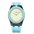 Sky Blue Carbon Silicone Bracelet