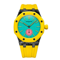 Yellow Carbon Silicone Bracelet